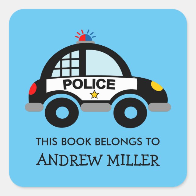 Dieses Buch gehört zum Aufkleber für das Polizeibu (Vorderseite)