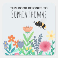 'Dieses Buch gehört zum Buchzeichen der Blumenbien