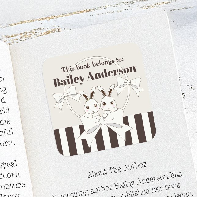 Dieses Buch gehört zum Niedlichen Buchzeichen der  Quadratischer Aufkleber (Von Creator hochgeladen)