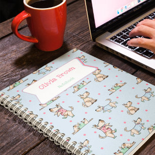 Dieses Dog Life Linken Notebook mit Namen Notizblock