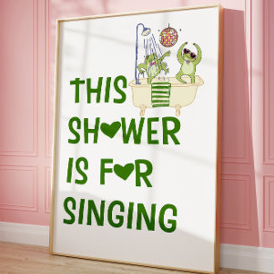 Dieses Duschplakat - Lustiger Frosch-Wandposter zu Poster