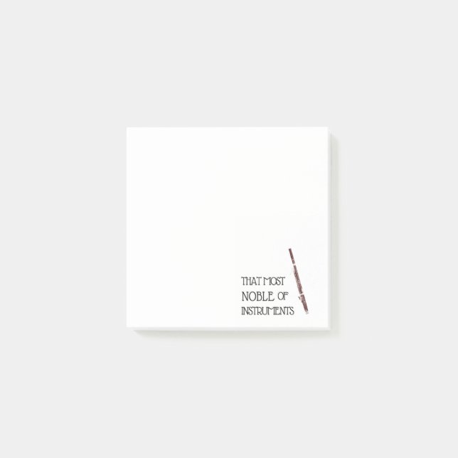 Dieses edelste der Instrumente - Bassoon-Post-It Post-it Klebezettel (Vorderseite)