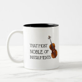 Dieses edelste der Instrumente - Cello-Tasse Zweifarbige Tasse