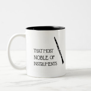 Dieses edelste der Instrumente - Clarinet-Tasse Zweifarbige Tasse
