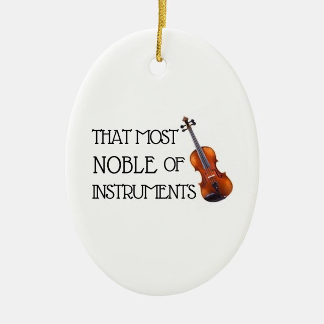 Dieses edelste der Instrumente - Viola-Verzierung Keramik Ornament (Vorne)