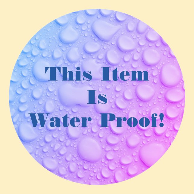 Dieses Element ist das Foto "Water Proof DIY Text" Runder Aufkleber (Von Creator hochgeladen)