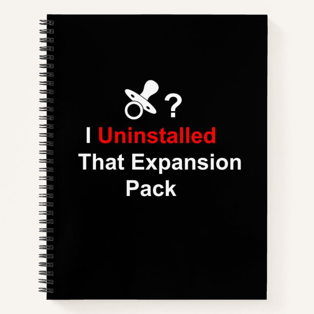 Dieses Expansionspaket deinstalliert Notizbuch (Vorderseite)