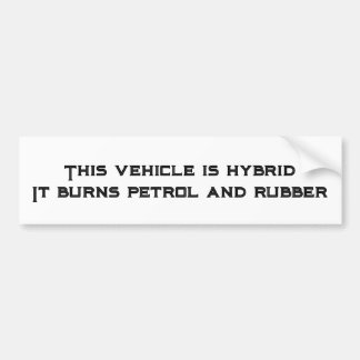 Dieses Fahrzeug ist Hybrid - Burns Benzin & Kautsc Autoaufkleber
