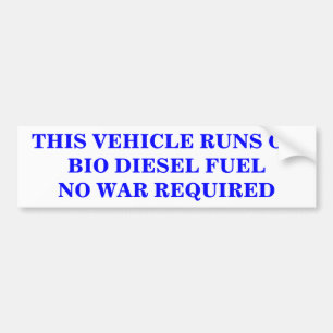 DIESES FAHRZEUG LÄUFT AUF DEM BIO-DIESEL-KRAFTSTOC AUTOAUFKLEBER
