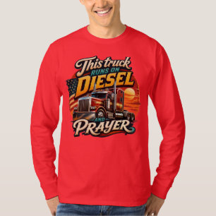 Dieses Fahrzeug läuft mit Diesel und Gebeten Langa T-Shirt