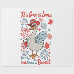 Dieses Gänse ist für Rot, Weiß und Stiefel verlore Geschenkpapier