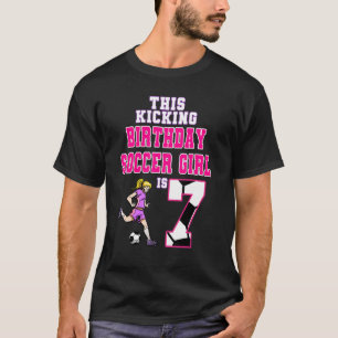 Dieses Geburtstag Fußball Girl ist 7 Fußball Thema T-Shirt