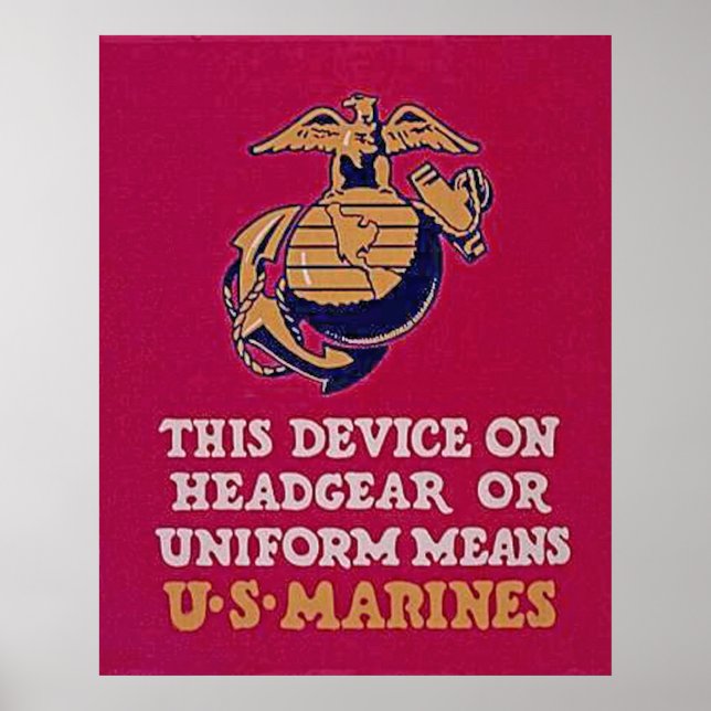 Dieses Gerät bedeutet U.S. Marines Poster (Vorne)