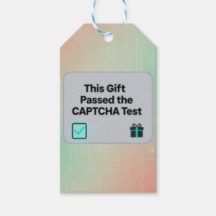 Dieses Geschenk hat den CAPTCHA-Test bestanden F Geschenkanhänger