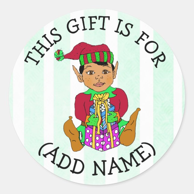 Dieses Geschenk ist für (Name hinzufügen) Geschenk Runder Aufkleber (Vorderseite)