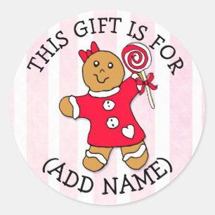 Dieses Geschenk ist für (Name hinzufügen) Geschenk Runder Aufkleber