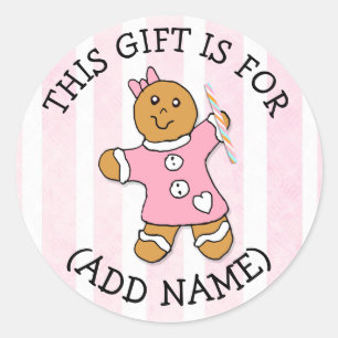 Dieses Geschenk ist für (Name hinzufügen) Geschenk Runder Aufkleber