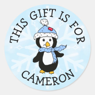 Dieses Geschenk ist für Namensumbauniedliches Runder Aufkleber