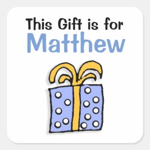 Dieses Geschenk ist für Personalisierten Geschenk Quadratischer Aufkleber