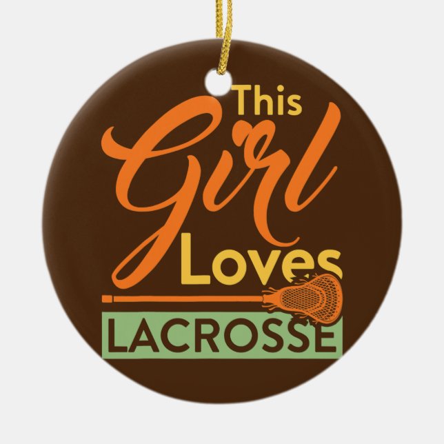 Dieses Girl-Lieben-Lacrosse-Player-Stick Keramik Ornament (Vorne)
