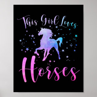 Dieses Girl Lieben Pferde Reiten Poster