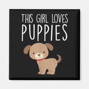 Dieses Girl-Lieben Welpen-Funny-Welpen-Hunde-Zitat Magnet