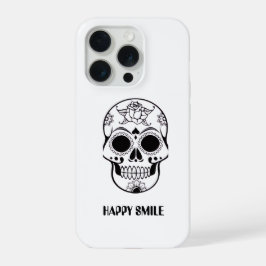 Dieses glückliche Smiley-Totenkopf-Design iPhone 15 Pro Hülle