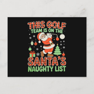 Dieses Golf-Team steht auf Santas unartiger Liste Feiertagspostkarte