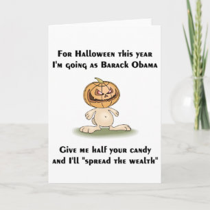Dieses Halloween gehe ich als Barack Obama Karte