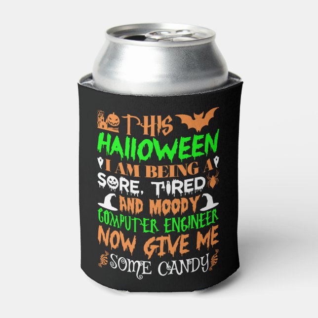 Dieses Halloween-Moody-Computeringenieur Candy Dosenkühler (Kanne Vorderseite)
