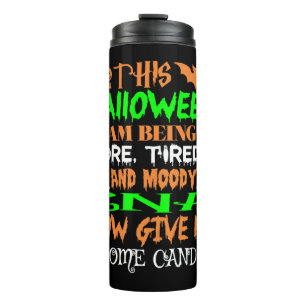 Dieses Halloween müde Moody Cna Candy Thermosbecher
