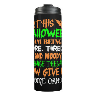 Dieses Halloween Müder Massagetherapeut Süßigkeit Thermosbecher