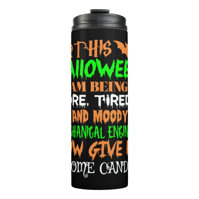 Dieses Halloween wird als Mechaniker Candy Thermosbecher (Vorderseite)