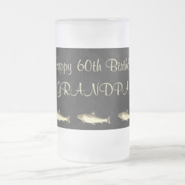 Dieses Happy 60. Geburtstagsgrandpa individuell ge Mattglas Bierglas