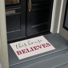 Dieses Haus glaubt an Weihnachtsferien Fußmatte