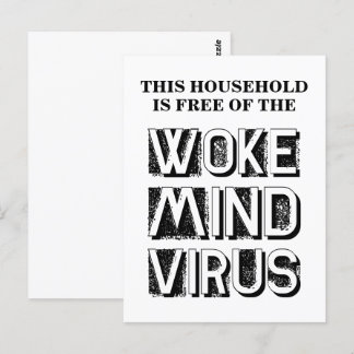 Dieses Haus ist frei von Geweckt Mini-Viren, die s Postkarte