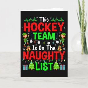 Dieses Hockey-Team auf der unartigen Liste Süße We Karte