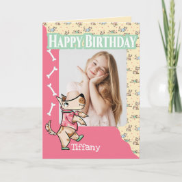 Dieses Hund Leben glücklich Geburtstag Foto Karte