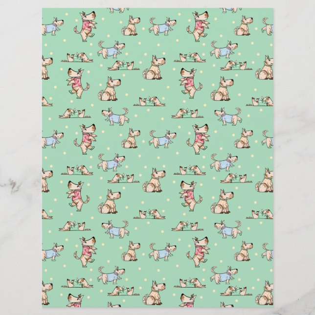 Dieses "Hunde-Leben-Muster-Schreibpapier" (Vorderseite)