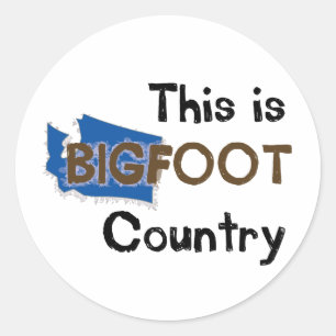 Dieses ist Bigfoot-Land Runder Aufkleber