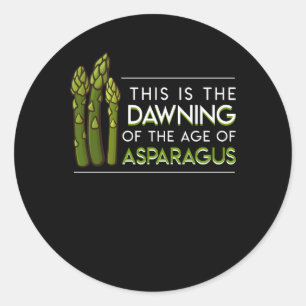 Dieses ist Dämmernalters-Spargel-Liebhaber Runder Aufkleber