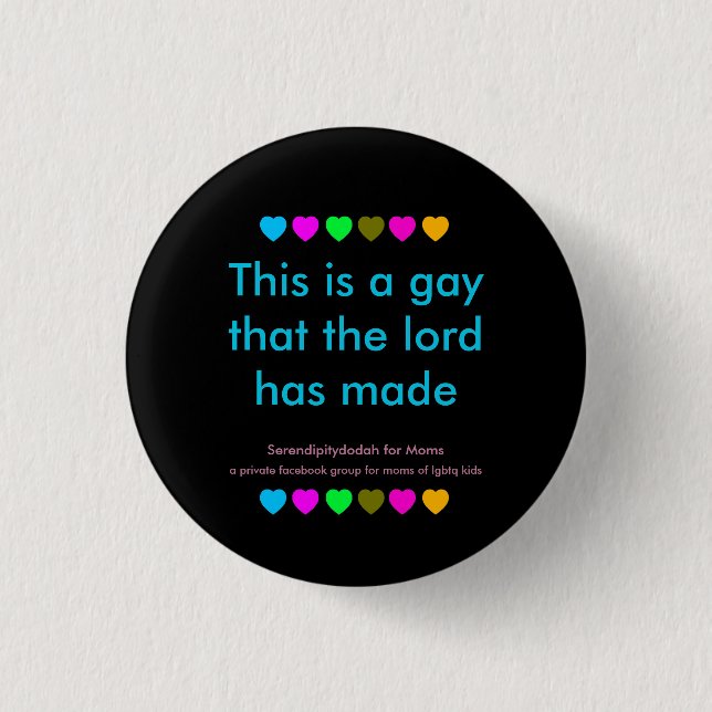 Dieses ist ein Homosexuelles, das der Lord Knopf Button (Vorderseite)