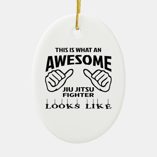 Dieses ist, ein welcher fantastischer Jiu-Jitsu Keramik Ornament (Vorne)