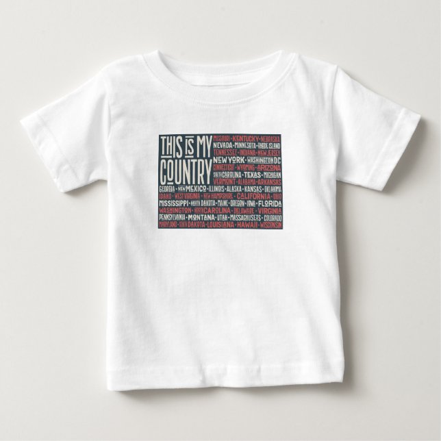 Dieses ist mein Land Baby T-shirt (Vorderseite)