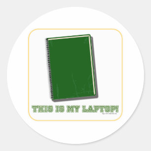 Dieses ist mein Laptop Runder Aufkleber