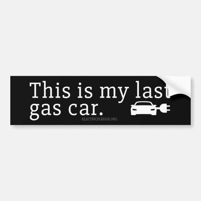 Dieses ist mein letztes Gasauto. Autoaufkleber (Vorne)