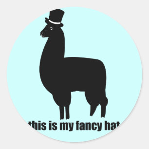 Dieses ist meine extravaganten Hut-Lama-Aufkleber Runder Aufkleber