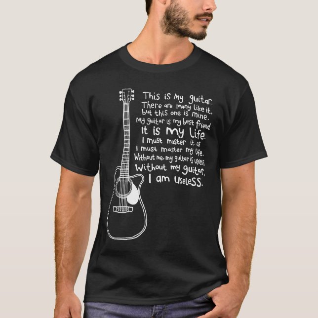 Dieses ist meine Gitarre T-Shirt (Vorderseite)