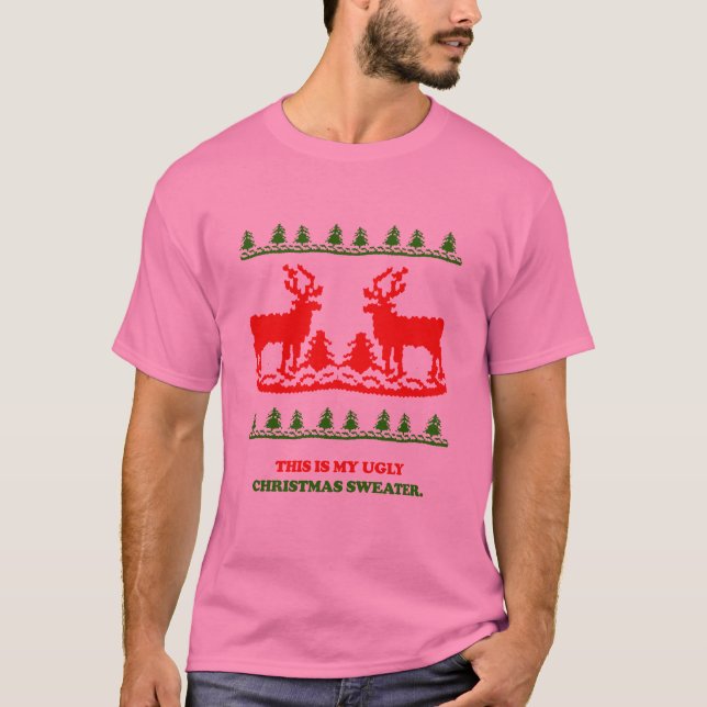 Dieses ist meine hässliche Weihnachtsstrickjacke T-Shirt (Vorderseite)