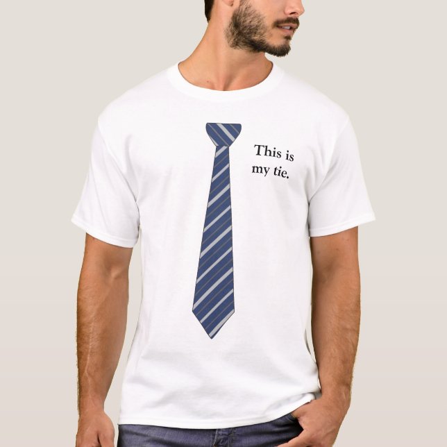 "Dieses ist meine Krawatten-" dunkelblaue T-Shirt (Vorderseite)